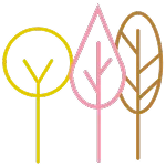 Outline of three tree